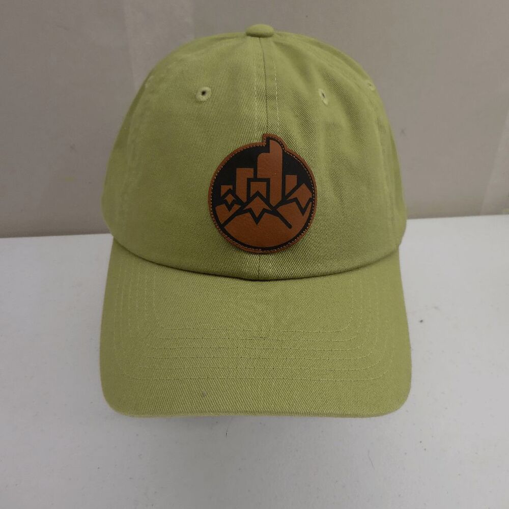 denver downtown  logo atonal headwear hat 100% Cotton Green Strap Back New No Ta